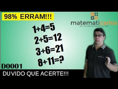 D0001 - 98% erram essa conta! Duvido que você acerte!!! (Matematicarlos)