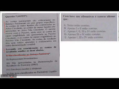 Estrutura das Demonstrações prova Unopar #prova7 #parte3- GABARITO EXTRAOFICIAL