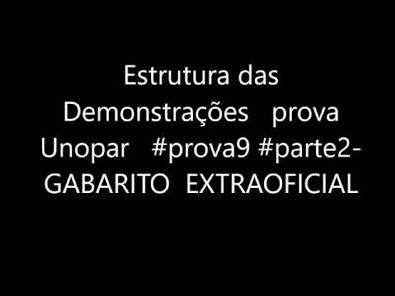 Estrutura das Demonstrações prova Unopar #prova9 #parte2- GABARITO EXTRAOFICIAL