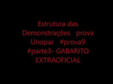 Estrutura das Demonstrações prova Unopar #prova9 #parte3- GABARITO EXTRAOFICIAL