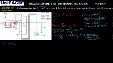 Equação manométrica - Questão Comentada