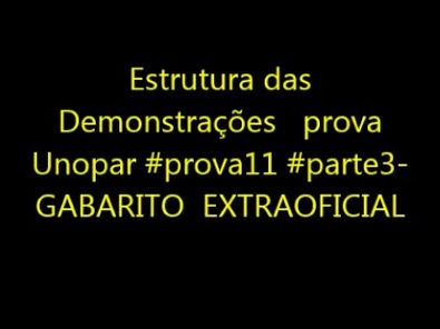 Estrutura das Demonstrações prova Unopar #prova11 #parte3- GABARITO EXTRAOFICIAL