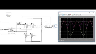 How to make Full Wave Bridge Rectifier circuit on MATLAB