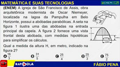ENEM Matemática - Obra de Oscar Niemeyer