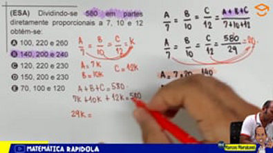 DIVISÃO EM PARTES PROPORCIONAIS | ESA - Inglês