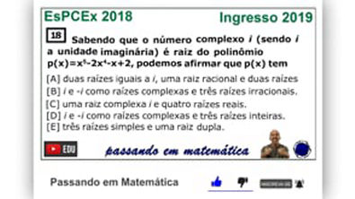 Polinômios - Concurso da EsPCEx 2019