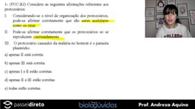Protozoários - RESOLUÇÃO DE QUESTÃO REVISÃO ENEM - Cardiologia