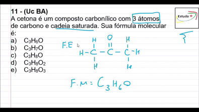 Cetona e sua fórmula molecular