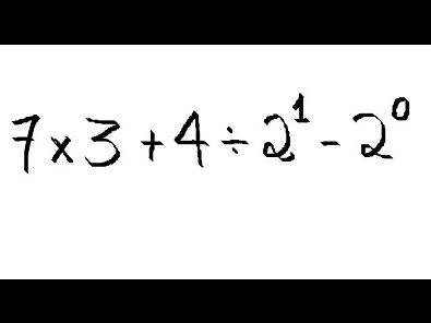 Expressão numérica - Ordem das operações matemáticas
