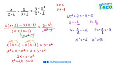 Equação Fracionária do 2° Grau