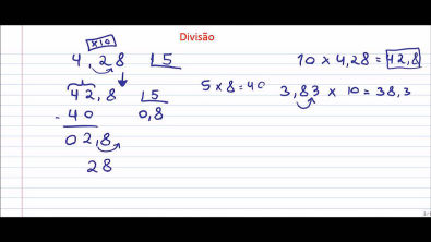 Divisão - Dividendo número decimal
