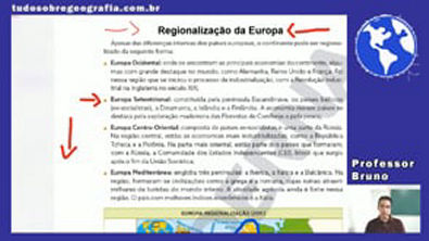 Regionalização da Europa | Análise de mapas | Geografia