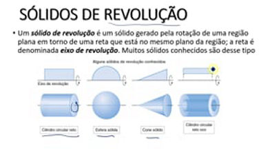 CÁLCULO INTEGRAL AULA 10 VOLUME DE SÓLIDOS DE REVOLUÇÃO