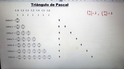 5. Triângulo de Pascal e propriedades - 1/5