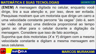 ENEM Matemática: A mensagem digitada no celular - Matemática
