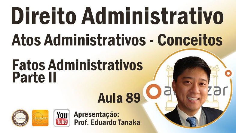 Direito Administrativo - Atos Administrativos - Fatos Administrativos Parte (II) - Aula 89