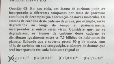 Questão 05 - 2° Exame de Qualificação UERJ 2019 | Marcelão da Química