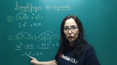 Expressões Algébrica - Simplificação pela distributiva - Professora Angela