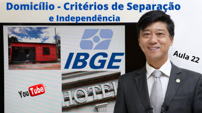 IBGE Conhecimentos Técnicos - Domicílio -Critérios de Separação e Independência-Aula 22 Prof Tanaka
