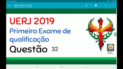 UERJ 2019 primeiro exame de qualificação questão 32