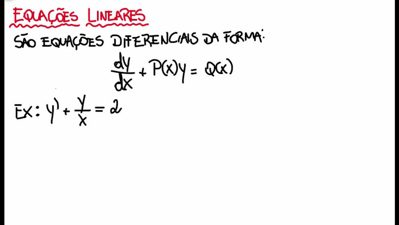 EDO - Aula 3 - Equações lineares
