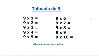 Tabuada do 9 - Aprenda a tabuada do 9 de forma rápida e fácil