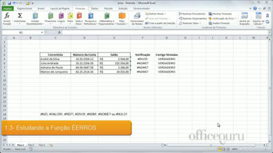 Estudando a Funo ERROS - Curso Excel 2010 Avanado - Aula 1 3 - officeguru