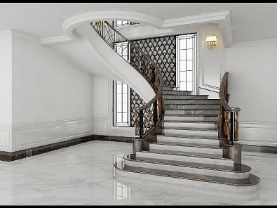 Sketchup Stairs Interior Build + Vray Render